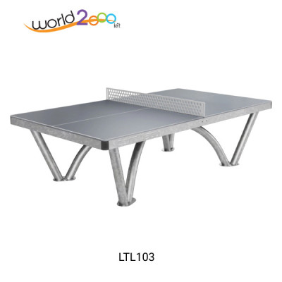 LTL103 - kültéri ping-pong asztal. Időjárásálló, vandálbizntos, robosztus asztaltenisz. Méretek: Méretek: 2740 x 1525 x 760 mm, súly 245 kg.