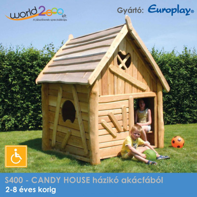 CANDY HOUSE házikó akácfából - akadálymentesített