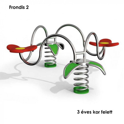 Frodis 2 -rugós hinta A levél ülések kiváló minőségű gumigranulátumból készülnek, összekötő elemek tartós rozsdamentes acélból készültek. 