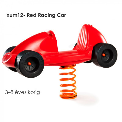 XUM12 Red Racing Car polietilén rugós hinta. választható: kék és piros színben 