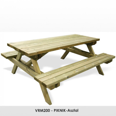 VRM200 - PIKNIK-Asztal 1940 x 95 x 45 mm-es  fenyőfa deszkából.