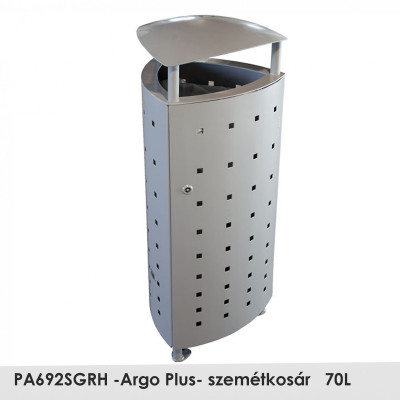 PA692SGRH -Argo Plus- szemetes magas korrózióvédelemmel, stabil erős szerkezet, 70L , oldalról nyitható, 